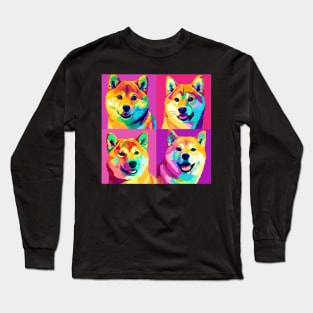 Shiba Inu Pop Art - Dog Lover Gifts Long Sleeve T-Shirt